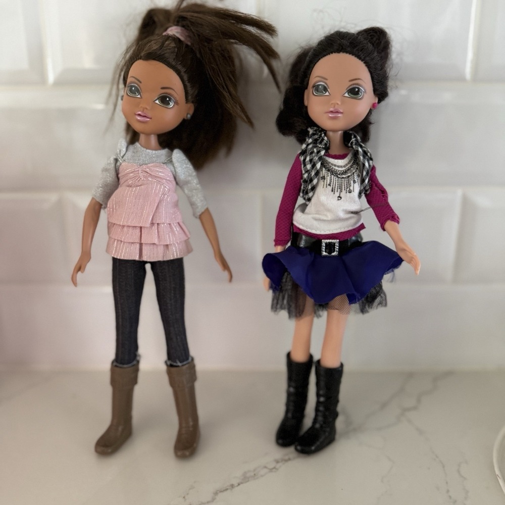 2009 Moxie Girlz Sophina And Lexa Doll Lot MGA 10" Brunette Y2K Vintage